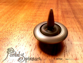 Portal Spinner in Polished Bronzed Silver Steel