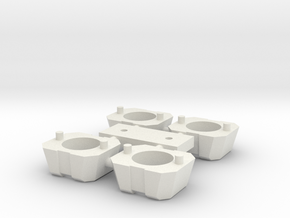 5mm Weapon Ports 4-Pack in White Natural Versatile Plastic