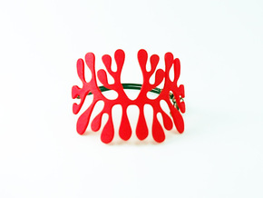 amoeba bracelet in Red Processed Versatile Plastic