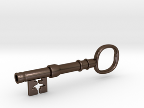 221b Baker Street Front Door Key - Sherlock in Polished Bronze Steel: Large