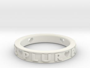 Plur Ring - Size 8 in White Natural Versatile Plastic
