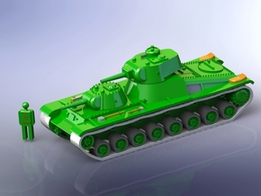 Sovjet T100 Heavy Tank 1/200 in Tan Fine Detail Plastic