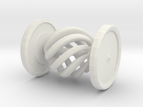 Shapeways Spinning Spiral Hypnosis Car in White Natural Versatile Plastic