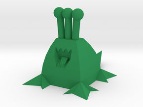 Polygonal Alien (Plain) in Green Processed Versatile Plastic