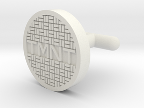 TMNT Sewer Cover Cuff Link in White Natural Versatile Plastic