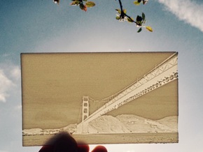 Golden Gate Lithography in White Natural Versatile Plastic
