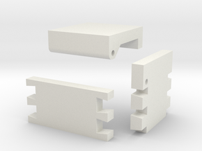 Template For Dovetail Jewelry Box in White Natural Versatile Plastic