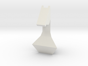 Chess Pawn Horse in White Natural Versatile Plastic