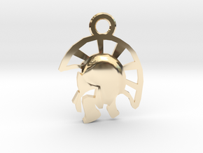 Warrior Pendant in 14K Yellow Gold