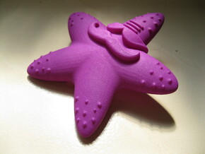 Indian Hippie Starfish in Purple Processed Versatile Plastic