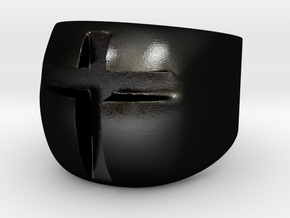 Cross Ring 415 Radius in Matte Black Steel