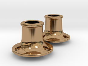 Water Valve Supports in Polished Brass