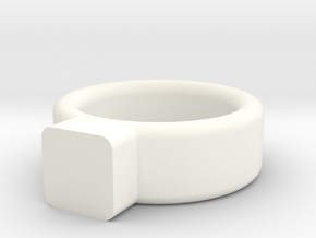 Toy Jewelry Ring Band in White Processed Versatile Plastic