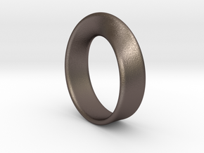 Moebius Ring 15.7 in Polished Bronzed Silver Steel