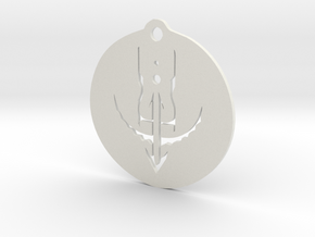 Sandazons Insignia Round Pendant in White Natural Versatile Plastic