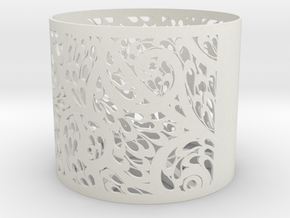 Lamp Shade Flora Design in White Natural Versatile Plastic
