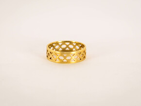Intertwining Ring Size 5 in Natural Brass