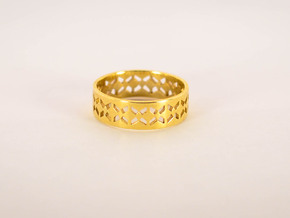 Inverse Echelon Ring Size 5 in Natural Brass