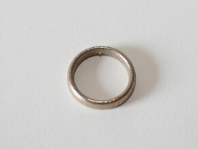 Pain Ring in Polished Bronzed Silver Steel: 8 / 56.75