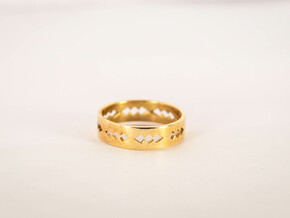 Jagged Ring Size 6 in Natural Brass