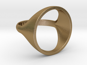 Circle Ring - Sz5 in Polished Gold Steel