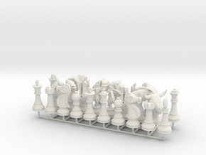 Lion Chess Small in White Natural Versatile Plastic