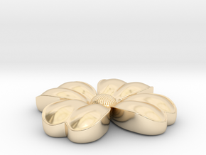 Flower coulomb in 14k Gold Plated Brass