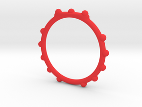 kinda lucky 13 beaded ring in Red Processed Versatile Plastic