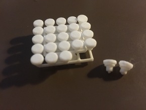 Mini Go Stones for Mini Goban in White Natural Versatile Plastic