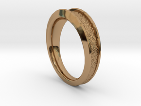 Detailed Ring in Polished Brass