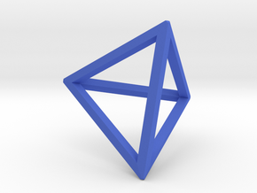 Tetrahedron(Leonardo-style model) in Blue Processed Versatile Plastic