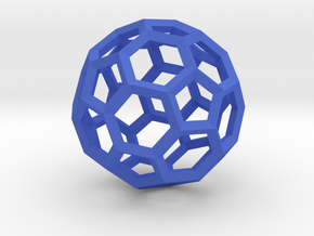 Truncated Icosahedron(Leonardo-style model) in Blue Processed Versatile Plastic