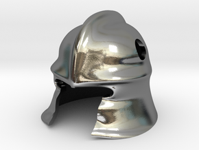 Knight Helm in Polished Silver