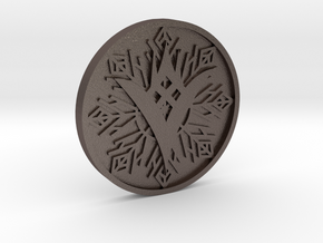 TTK Coin in Polished Bronzed Silver Steel