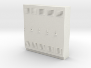 O Scale Lockers in White Natural Versatile Plastic