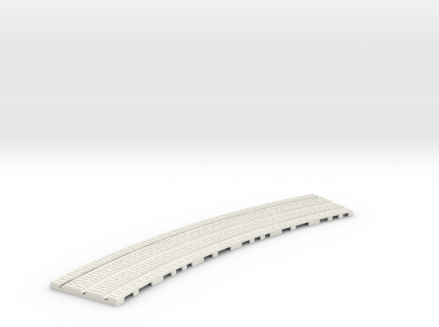 P-165-32st-tram-outer-long-curve-100-1a in White Natural Versatile Plastic