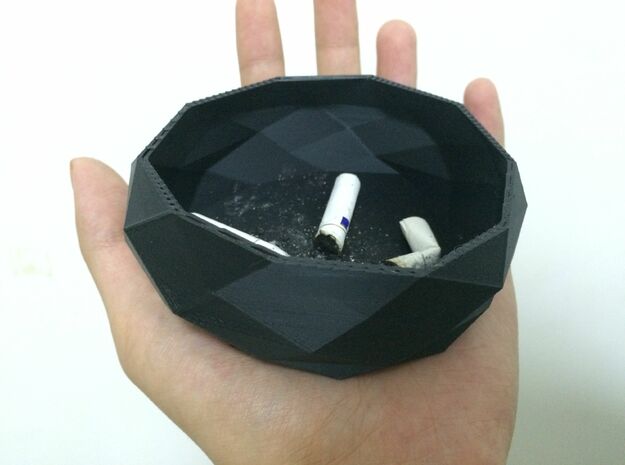 Ashtray on the Mars in Black Natural Versatile Plastic