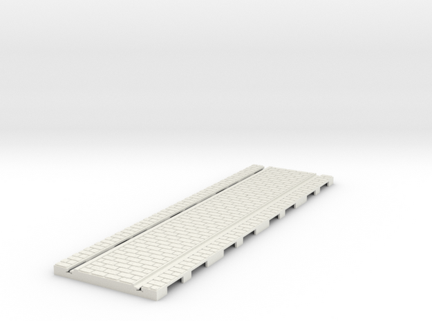 P-32st-tram-long-straight-100-1a in White Natural Versatile Plastic