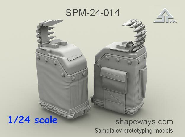 1/24 SPM-24-014 LBT MK48 Box Mag in Clear Ultra Fine Detail Plastic