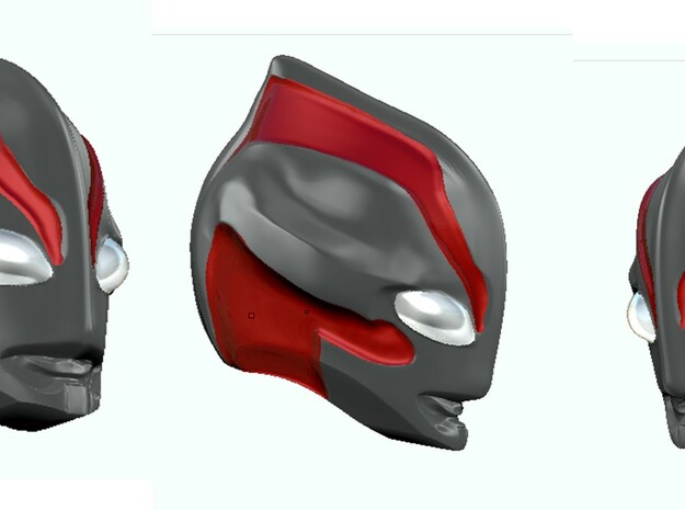 Ultraman Helmet in White Natural Versatile Plastic