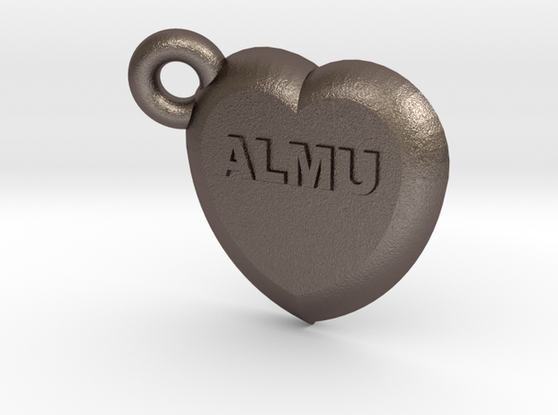 Second ligand heart ALMU in Polished Bronzed Silver Steel
