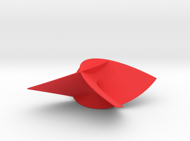 EnneperSurfaceCyls in Red Processed Versatile Plastic