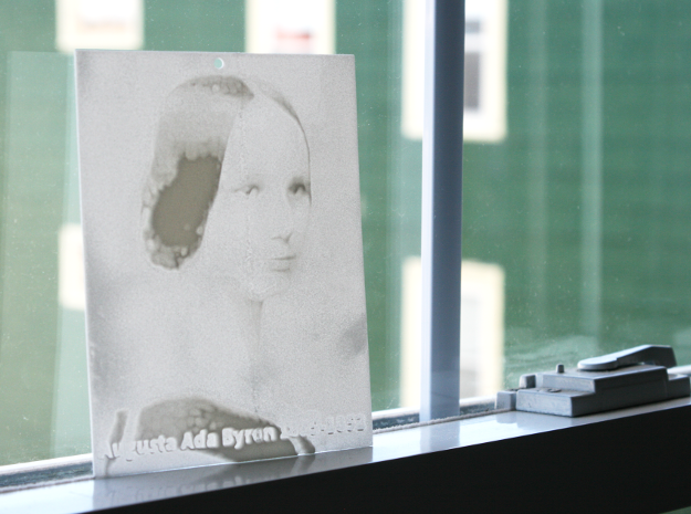 Ada Lovelace Shadowgram in White Natural Versatile Plastic