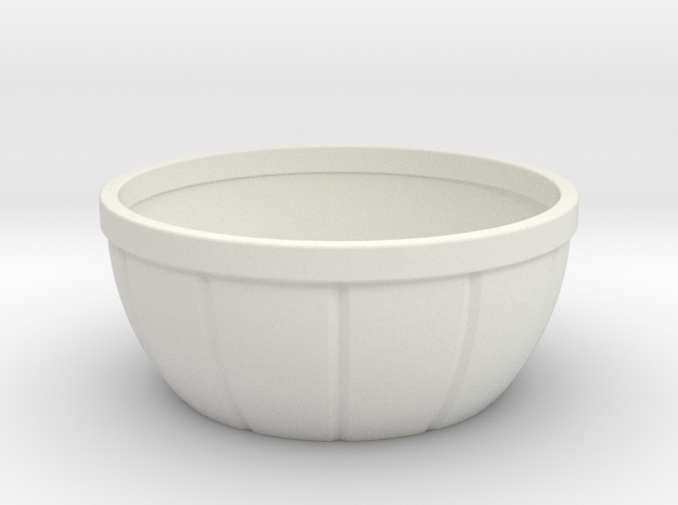 Bowl 7x7x3 inches in White Natural Versatile Plastic