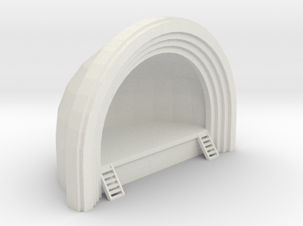 Concert Band Shell - HO 87:1 Scale in White Natural Versatile Plastic