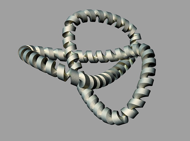 knot wendeltreppe in Polished Bronzed Silver Steel