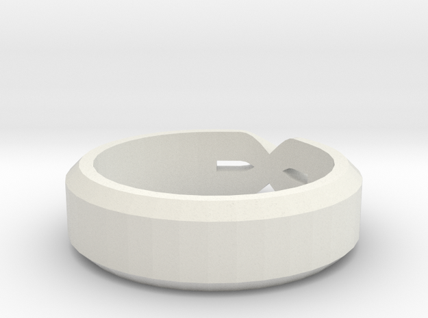 Size 7 Ring in White Natural Versatile Plastic