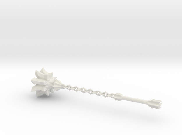 Ball and Chain of the Witch King - 5" to 6" in White Natural Versatile Plastic