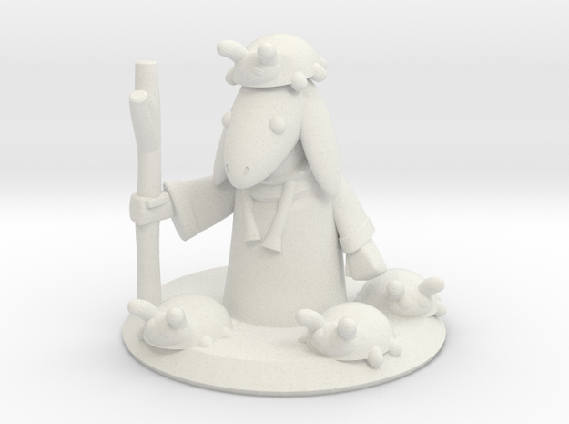 Ladybug Mage with Base (16mm) in White Natural Versatile Plastic