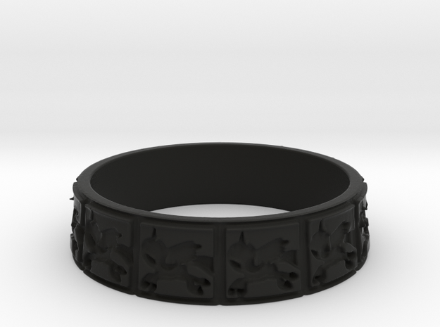 Luna Icon Ring Ring Size 6.5 in Black Natural Versatile Plastic